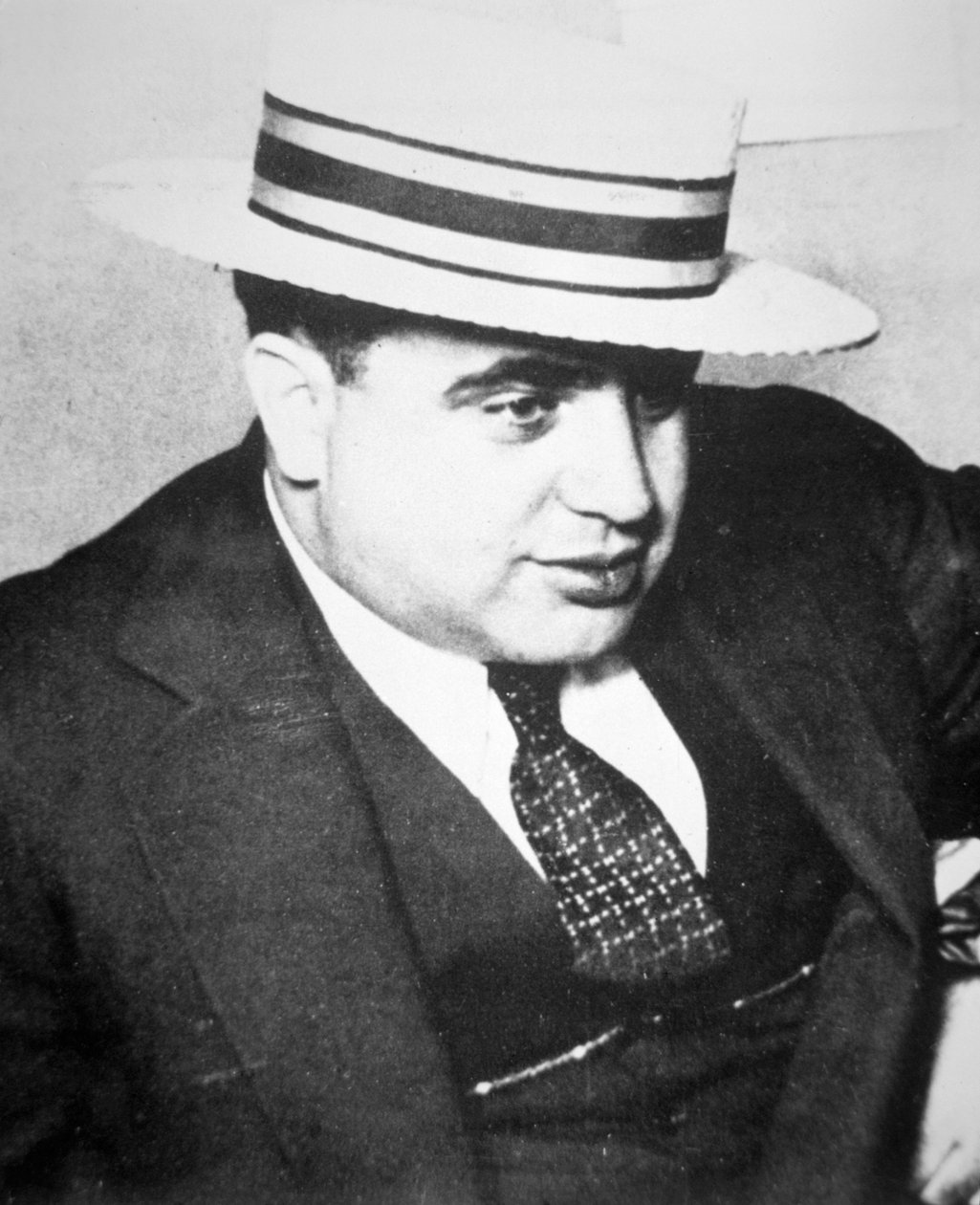 Al Capone (1899-1947) 1928 (m/w valokuva) tekijältä American Photographer