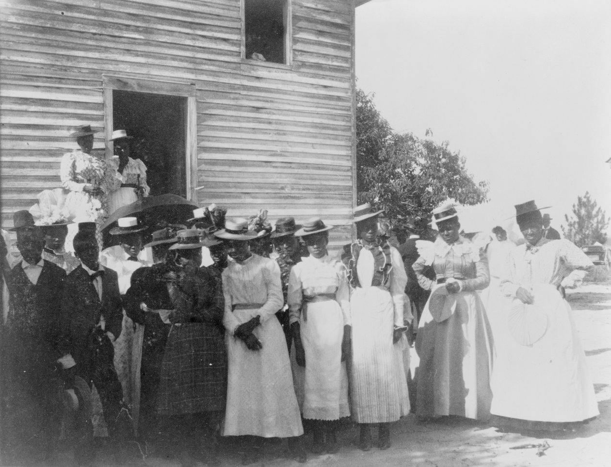 Afroamerikkalainen kirkko Georgiassa, n. 1899 (b/w kuva) tekijältä American Photographer