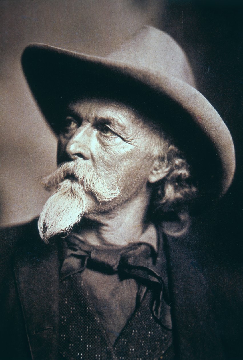 Buffalo Bill (1846-1917) viimeisinä vuosinaan (m/w kuva) tekijältä American Photographer