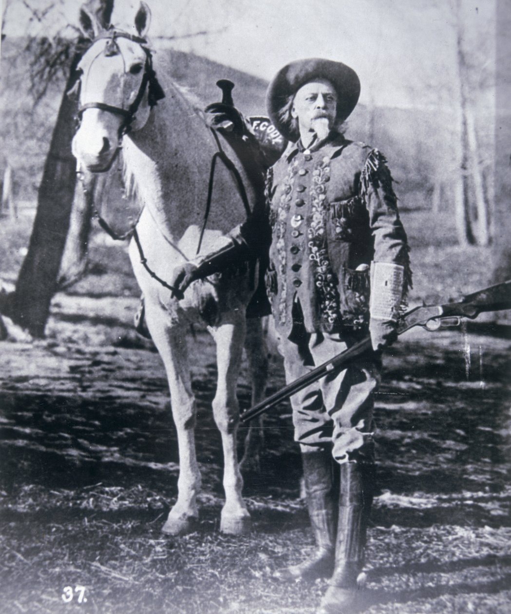 Buffalo Bill Cody (1846-1917) viimeisinä vuosinaan (m/v kuva) tekijältä American Photographer