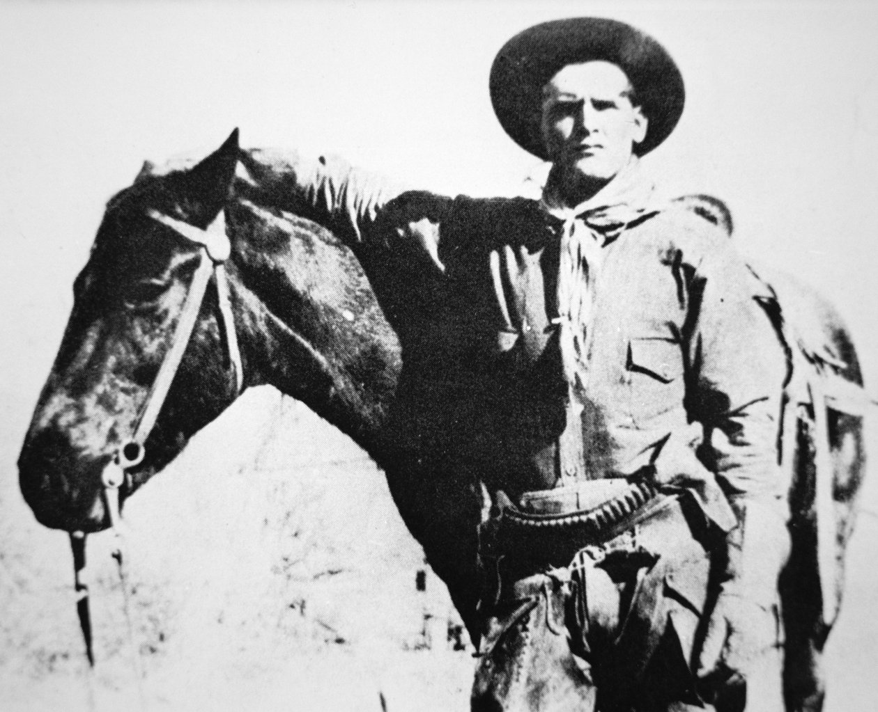Butch Cassidy (1866-1908/09) hevosensa kanssa (m/w kuva) tekijältä American Photographer