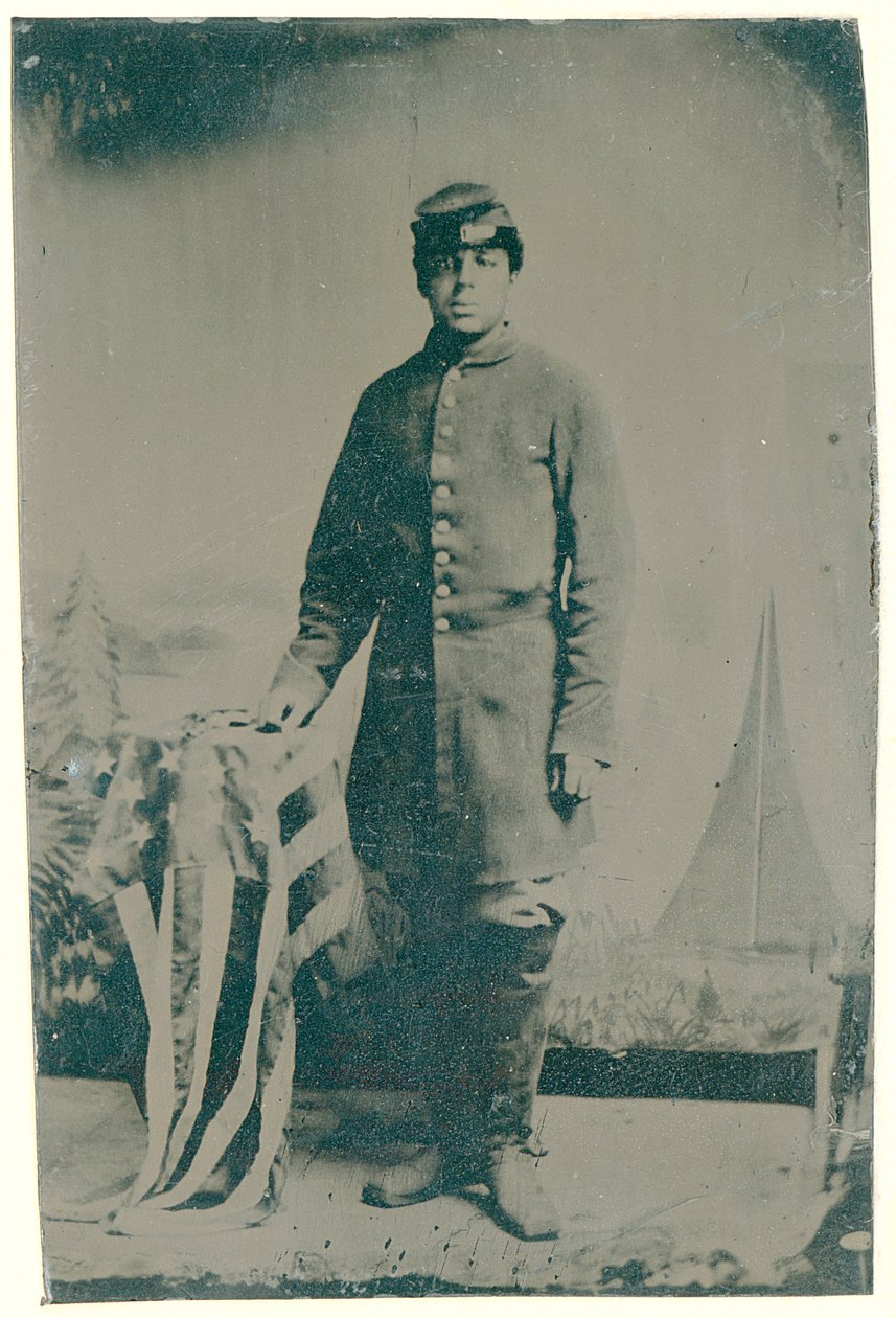 Charles H. Arnum, sotamies 54. Massachusettsin vapaaehtoisjalkaväkirykmentissä, 1864 (valokuva) tekijältä American Photographer