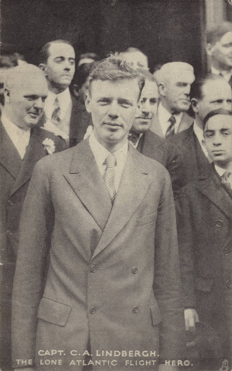 Charles Lindbergh, yhdysvaltalainen lentäjä, joka teki ensimmäisen Atlantin ylittävän yksinlennon. tekijältä American Photographer