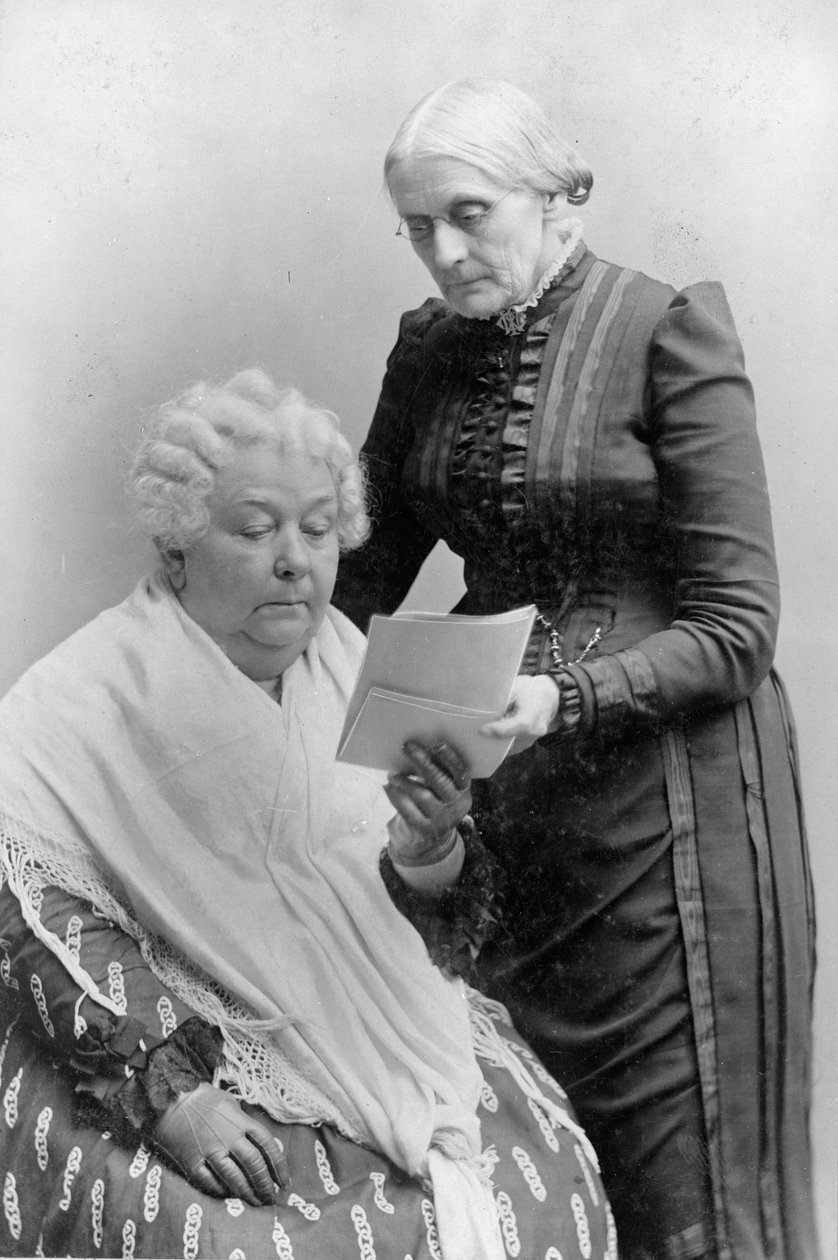 Elizabeth Cady Stanton ystävänsä Susan B. Anthonyn kanssa, n. 1900 tekijältä American Photographer