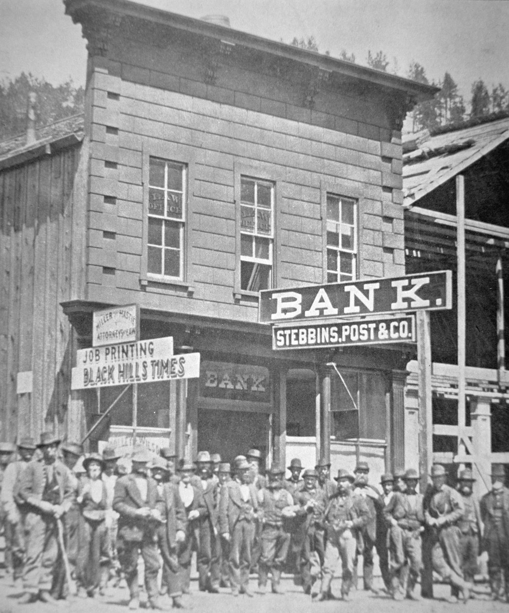 Gold Miners Deadwood Cityssä, Etelä-Dakota, n. 1877 (m/v kuva) tekijältä American Photographer