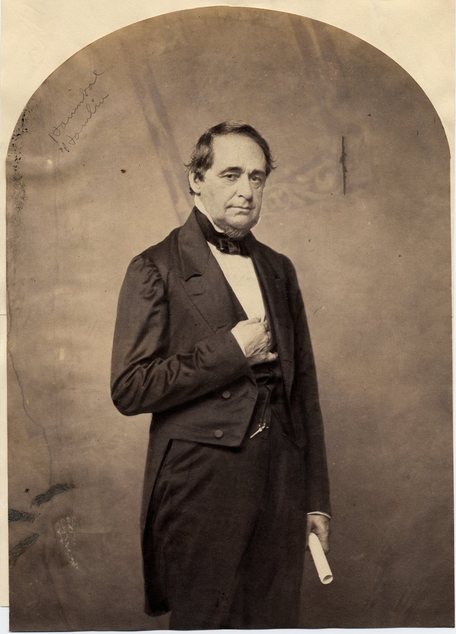 Hannibal Hamlin (1809-91), Yhdysvaltain 15. varapresidentti (suolapainettu kuva) tekijältä American Photographer