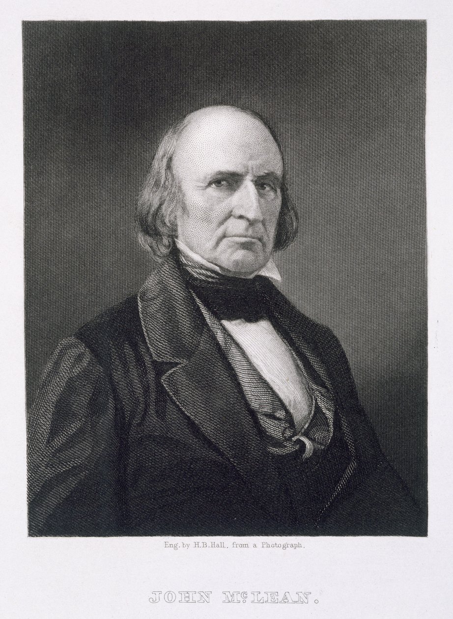 John McLean (1785-1861), Henry Bryan Hallin (1808-84) kaiverrus valokuvan jälkeen tekijältä American Photographer