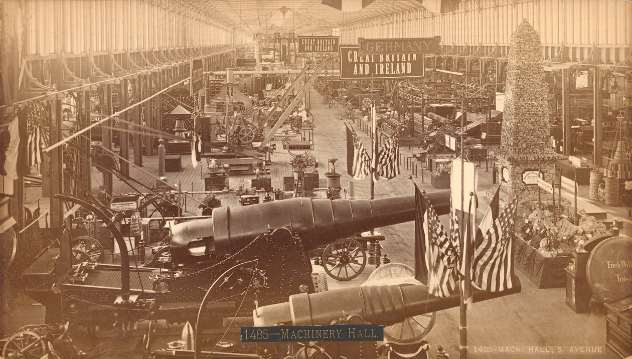 Krupps Guns, Saksan näyttely, Centennial International Exhibition, Philadelphia, 1876 (hopea-albumiprintti) tekijältä American Photographer