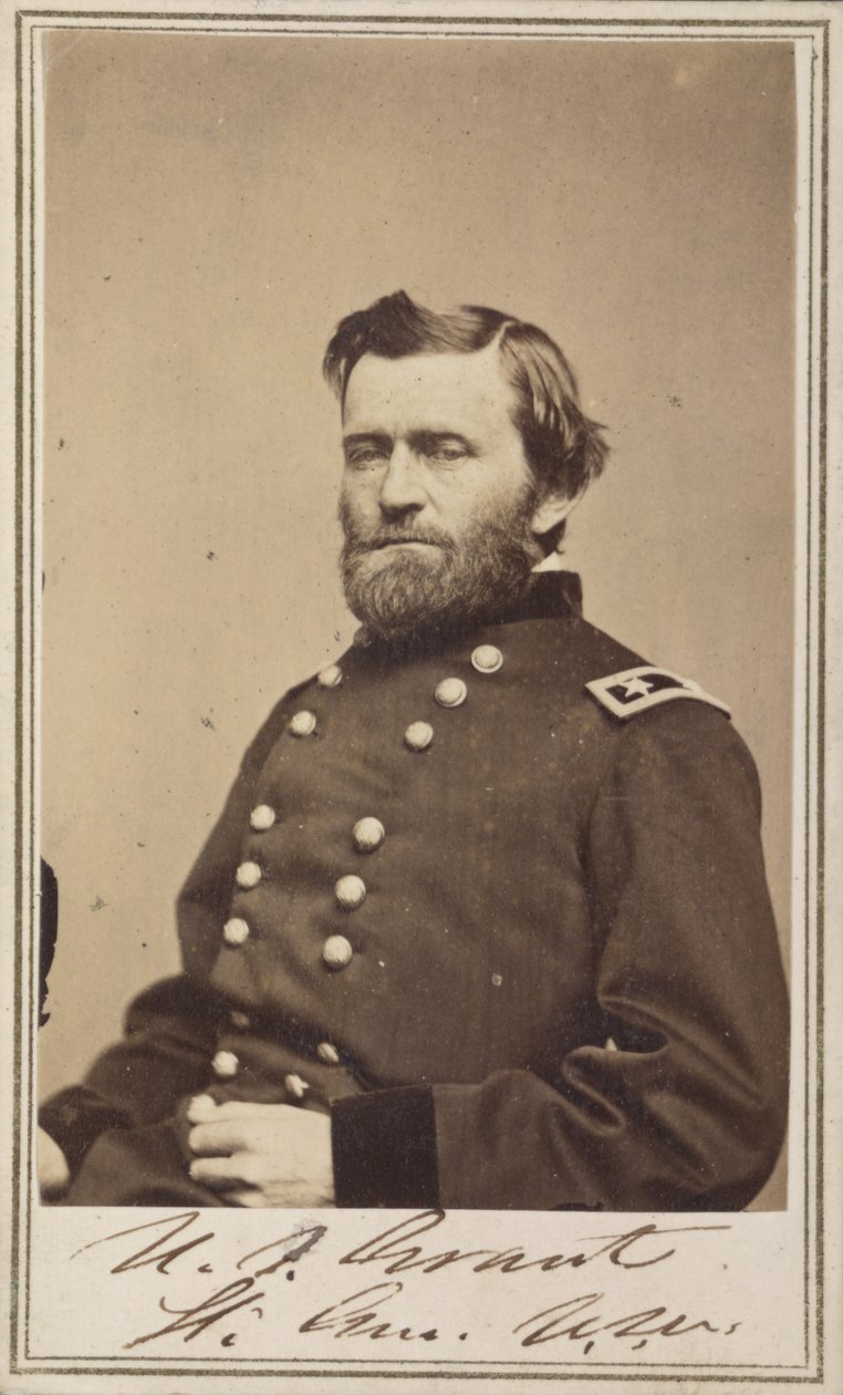 Kenraalimajuri Ulysses S. Grant, liittovaltion armeijan upseeri tekijältä American Photographer