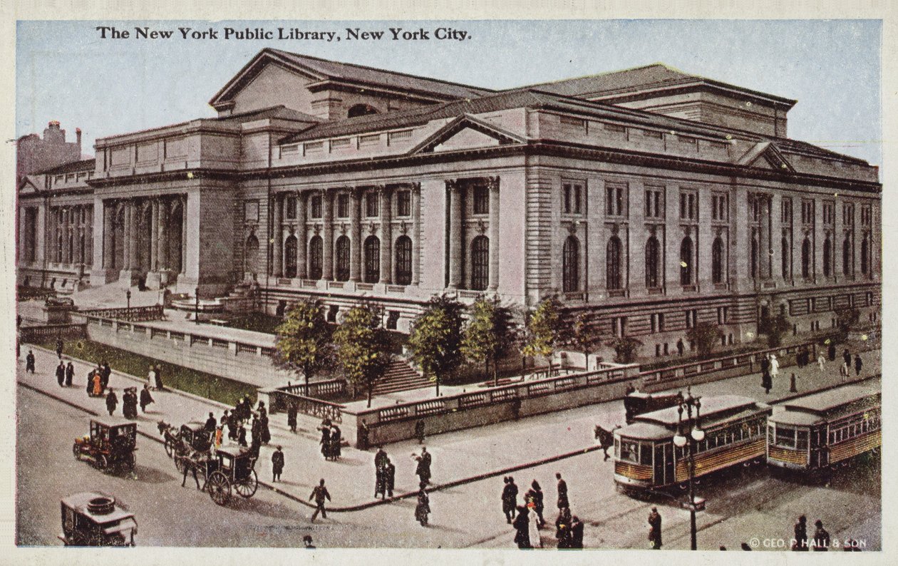 New Yorkin julkinen kirjasto, New York City, Yhdysvallat (värillinen kuva) tekijältä American Photographer