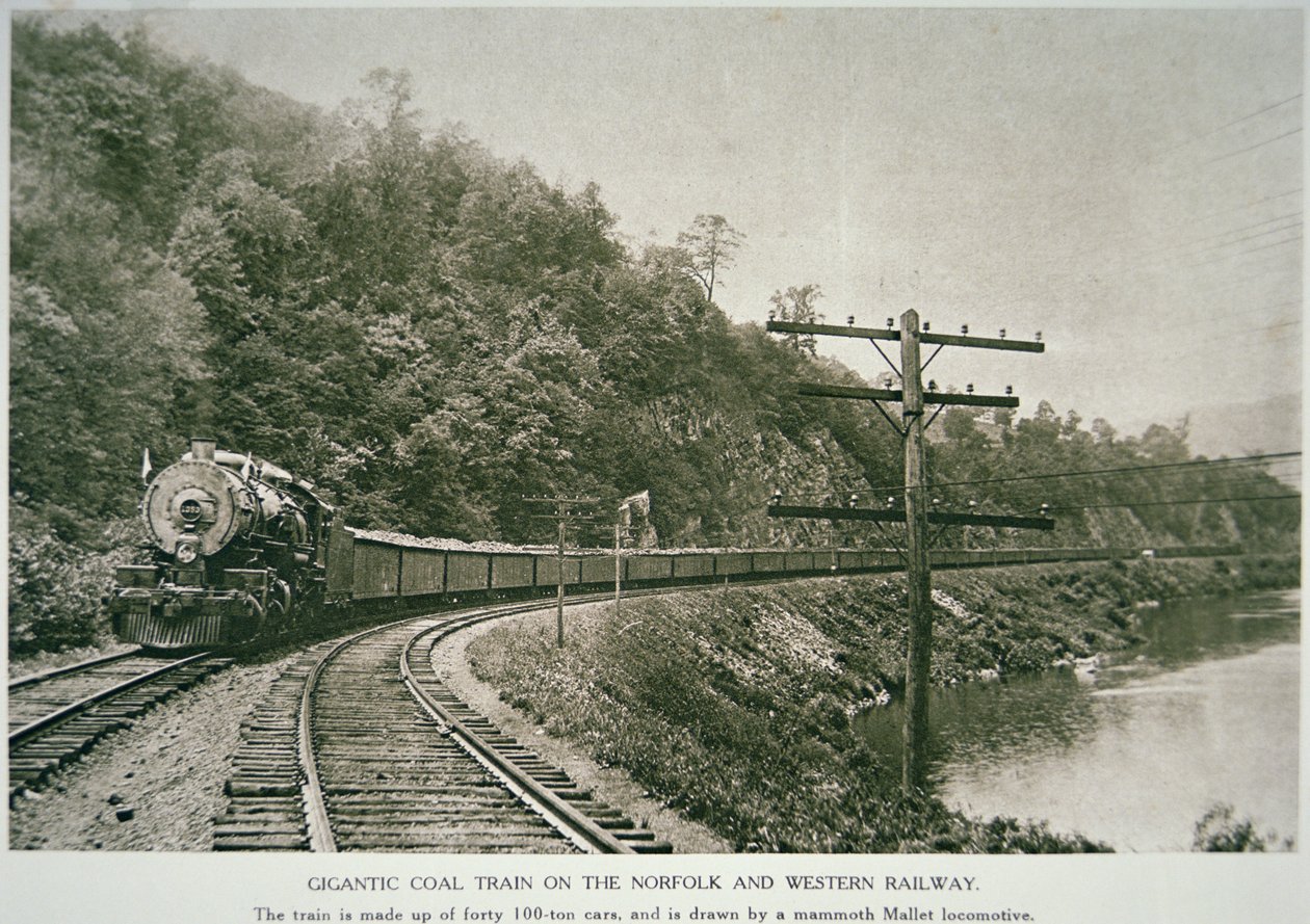 Norfolk & Western Railway, n. 1925 (b/w kuva) tekijältä American Photographer