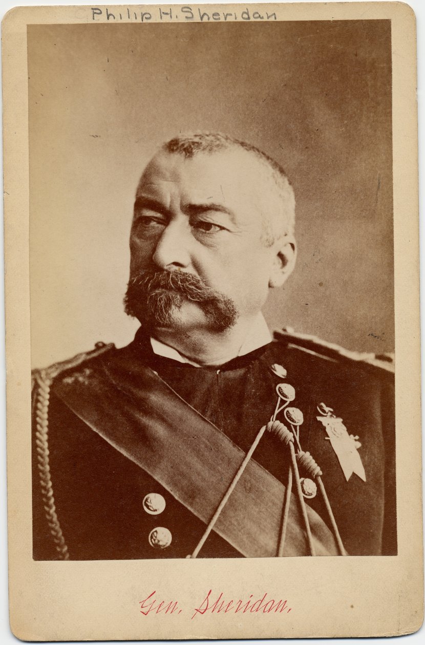 Philip Henry Sheridan (1831-88), Unionin armeijan kenraali (albumikuva) tekijältä American Photographer