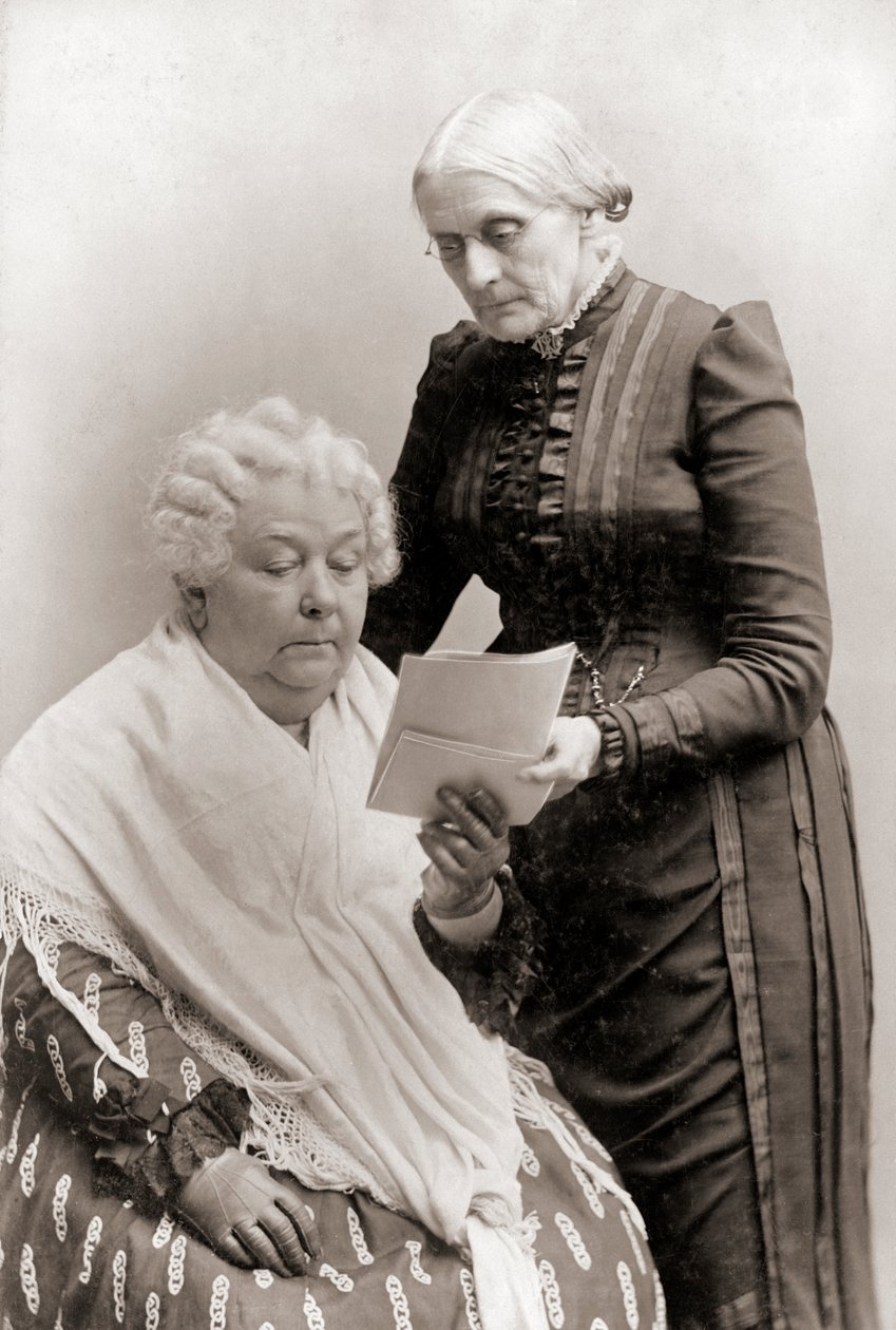 Muotokuva Elizabeth Cady Stantonista ja Susan B. Anthonysta. tekijältä American Photographer