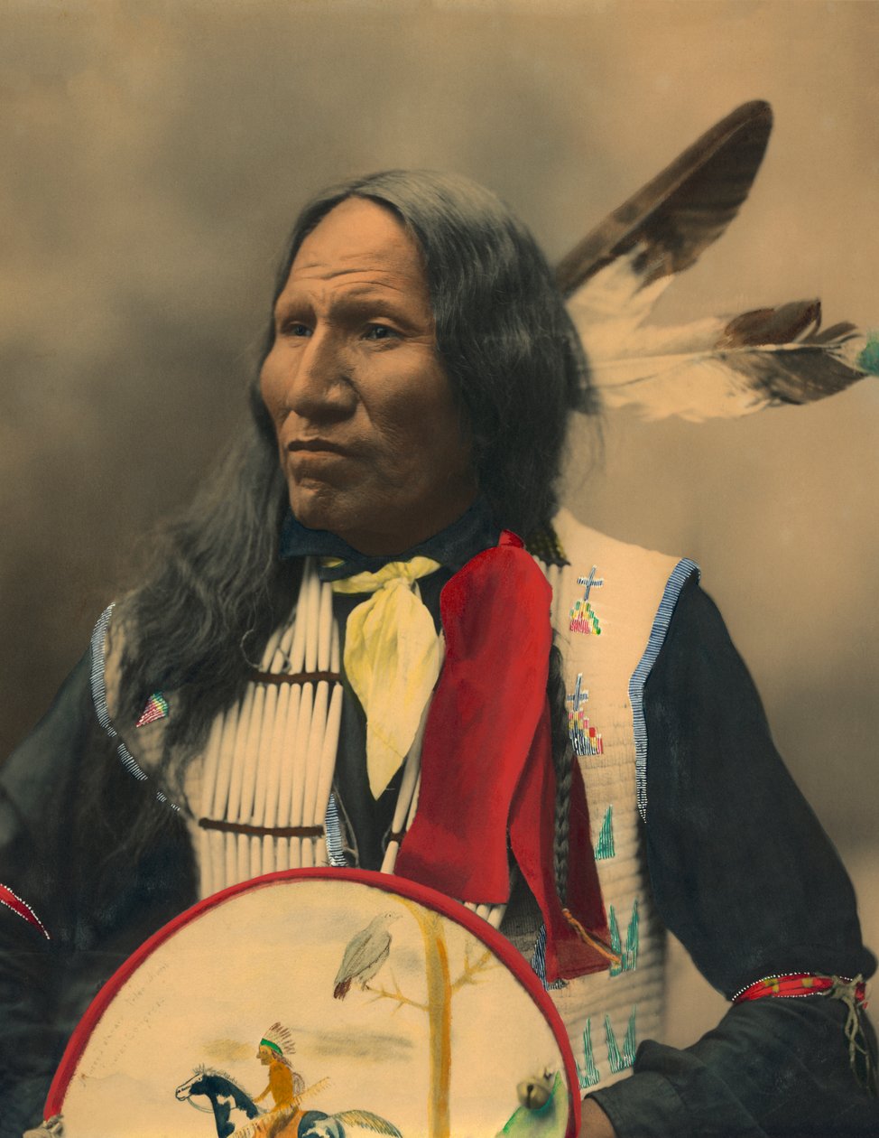 Muotokuva Oglala Sioux -päällikkö iskee nenällä tekijältä American Photographer