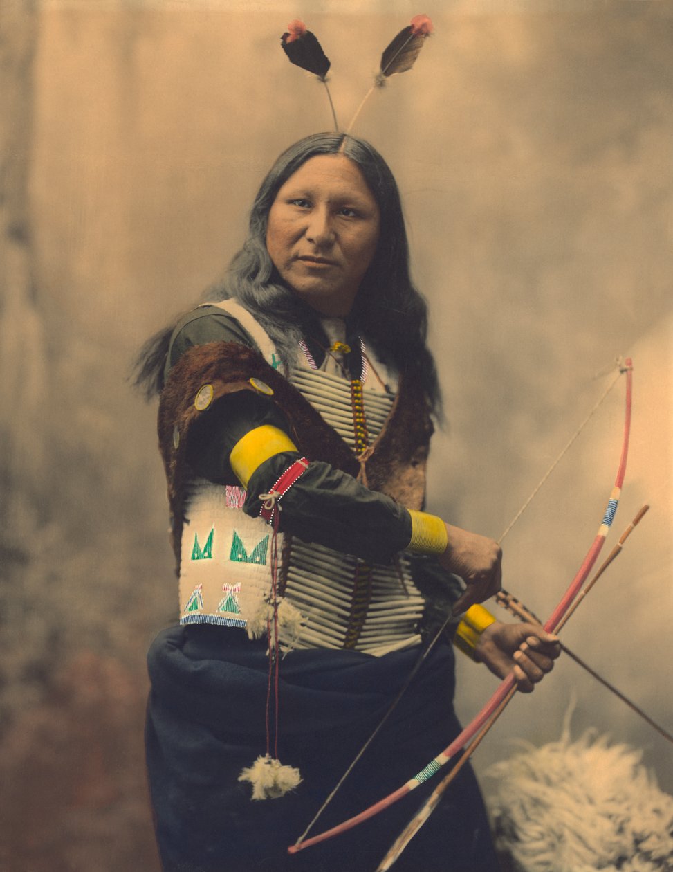 Muotokuva Oglala Sioux Shout At tekijältä American Photographer