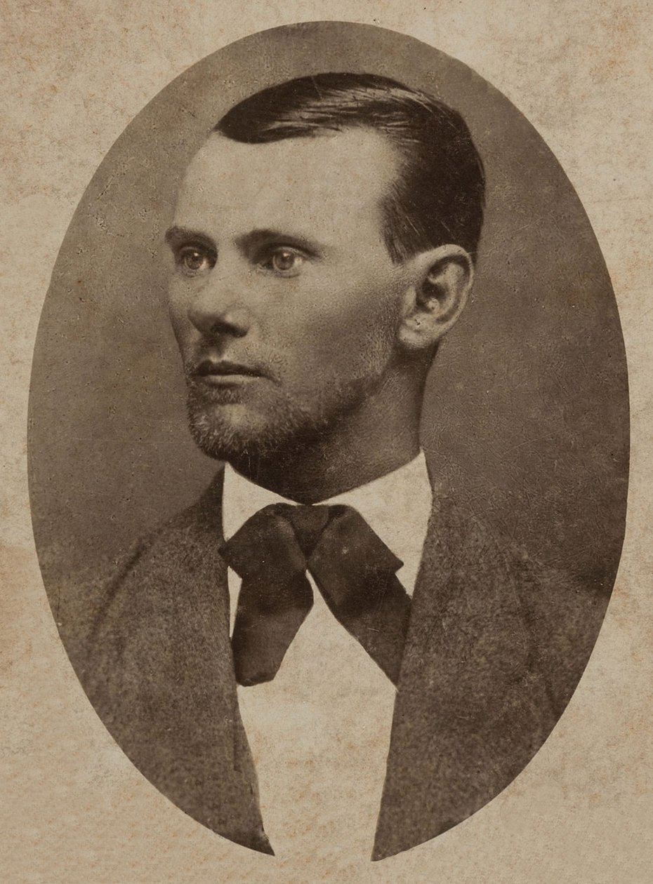 Muotokuva lainsuojattomasta Jesse Jamesista (1847-1882), (kabinettikuva) tekijältä American Photographer