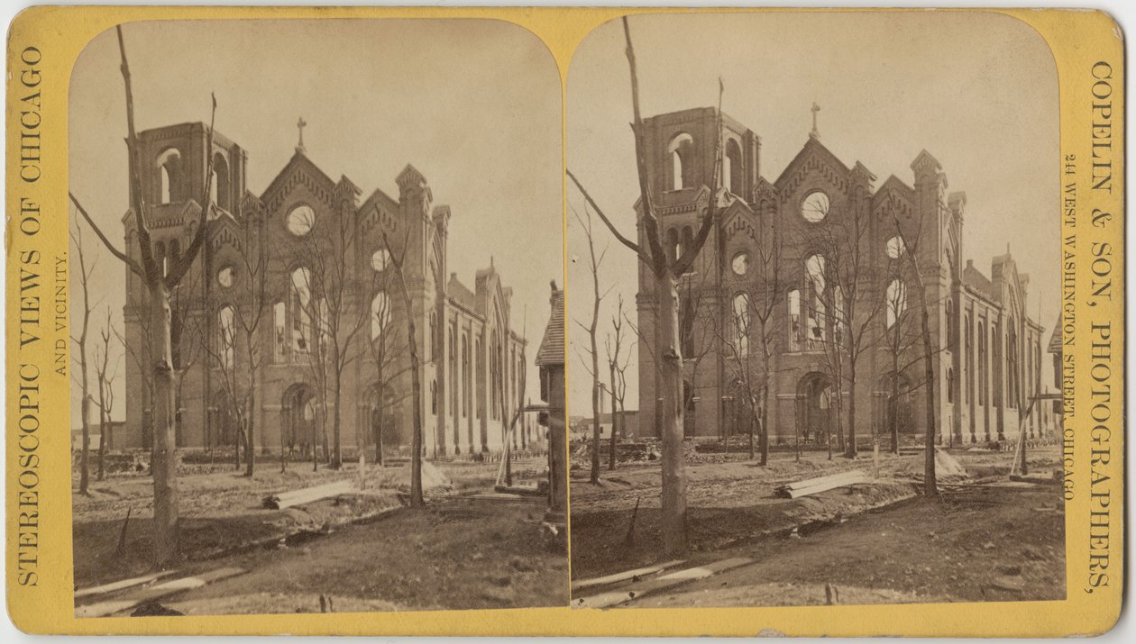 St. Michaels Church Chicagon vuoden 1871 palon jälkeen tekijältä American Photographer