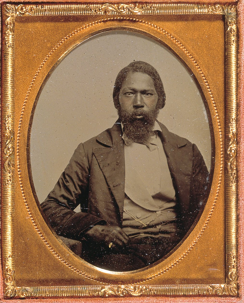 Stoic Man, n. 1855 (käsinvärinen yhdeksännen levyn ambrotyyppi) tekijältä American Photographer