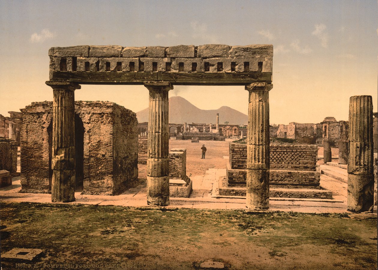 The Forum, Pompeji, n. 1890-1900 (valomekaaninen tuloste) tekijältä American Photographer