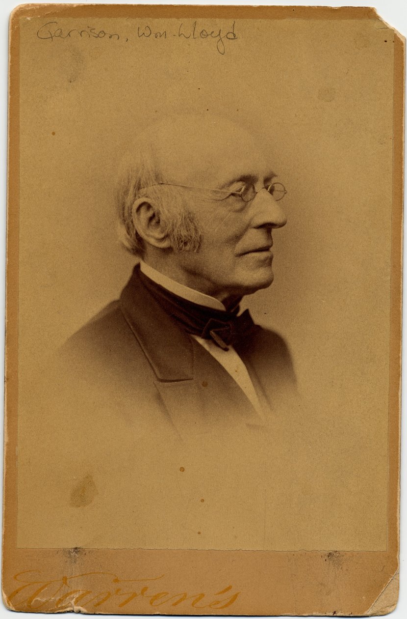 William Lloyd Garrison (1805-79), amerikkalainen abolitionisti, valokuva: George K Warren, Boston (albumikuva) tekijältä American Photographer