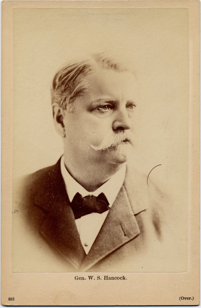Winfield Scott Hancock (1824-86), Yhdysvaltain armeijan kenraali, kuva B B Russell, Boston (albumikuva) tekijältä American Photographer