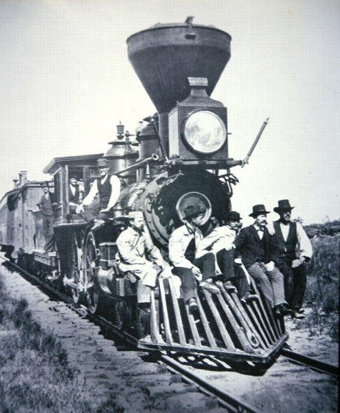 Chicago, Milwaukee & St Paul Railway Companyn työntekijät, n. 1875 (mv/w kuva) tekijältä American Photographer