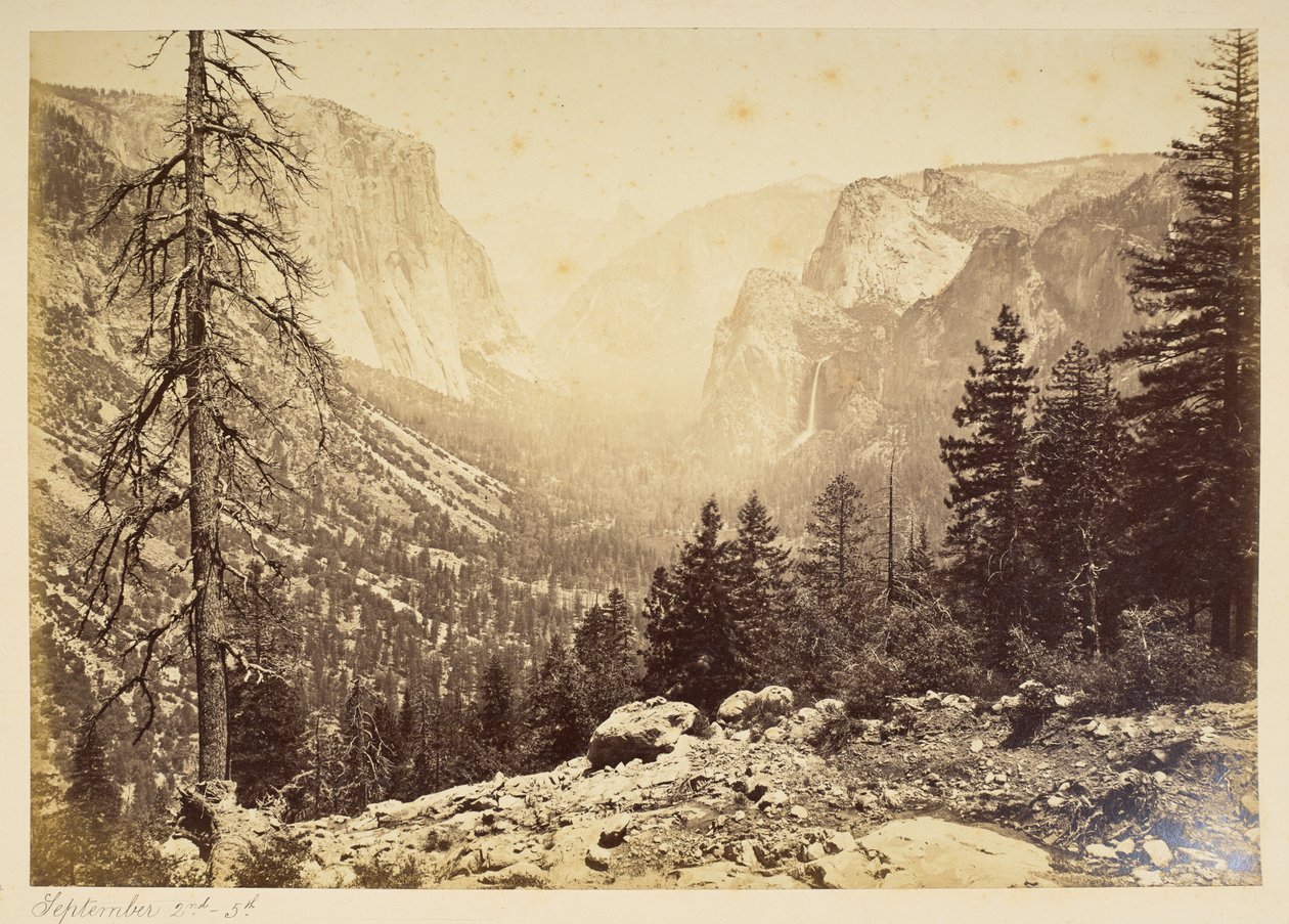 Yosemiten laakso Inspection Pointista tekijältä American Photographer