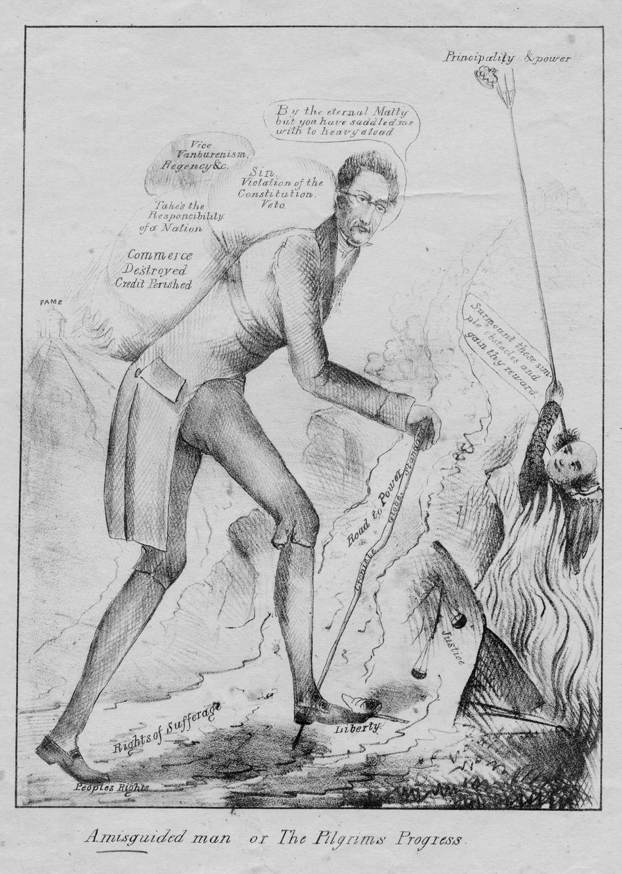 Harhaan johtanut mies eli Pyhiinvaeltajat edistyvät, n. 1832 tekijältä American School