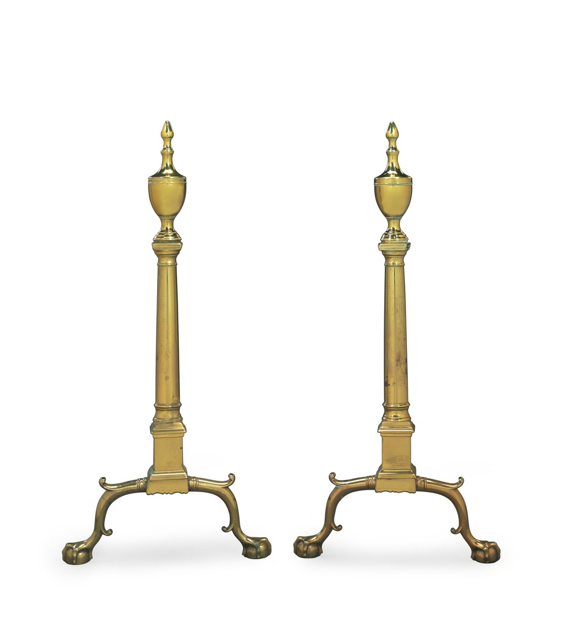 Chippendale andirons, Philadelphia tai New York, 1780-1800 tekijältä American School