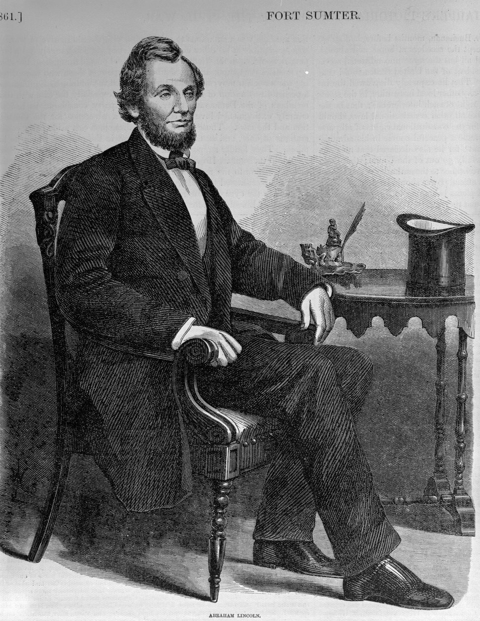 Abraham Lincoln kirjasta Harpers Pictorial History of the Civil War tekijältä American School