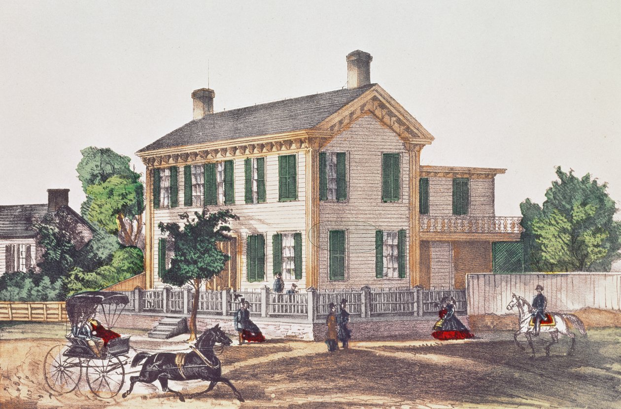 Abraham Lincolnsin (1809-65) asuinpaikka tekijältä American School