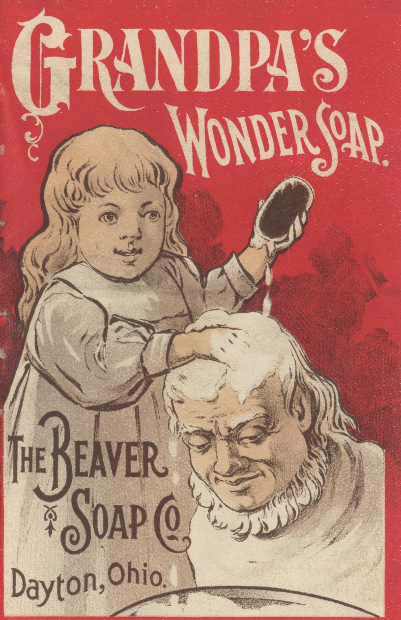 Mainos Grandpas Wonder Soapille, n. 1898 tekijältä American School