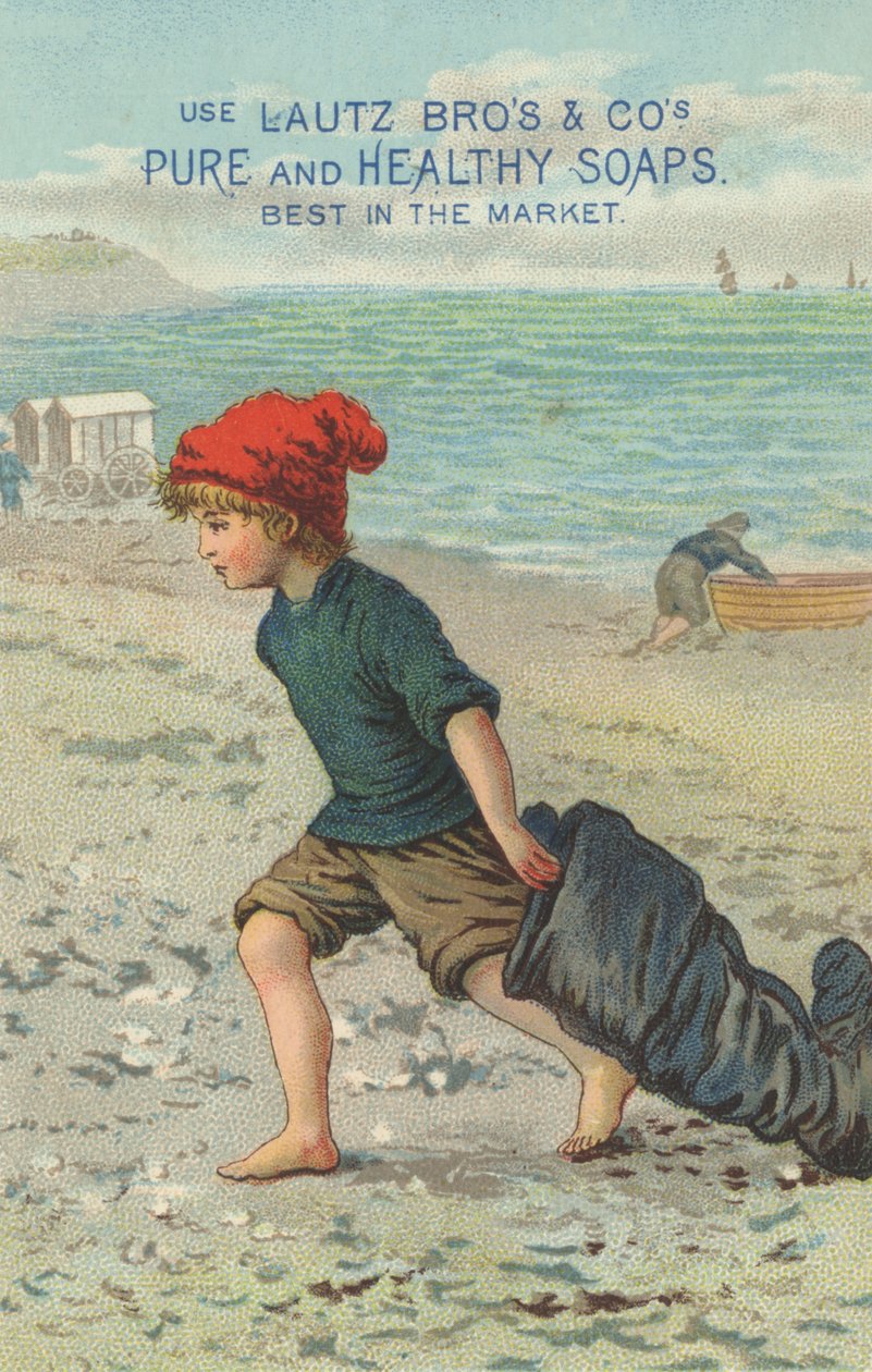 Mainos Lautz Bros & Cos Pure and Healthy Soaps, n. 1880 tekijältä American School
