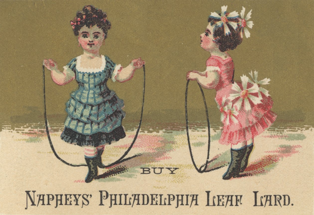 Mainos Napheys Philadelphia Leaf Lardille, n. 1880 tekijältä American School
