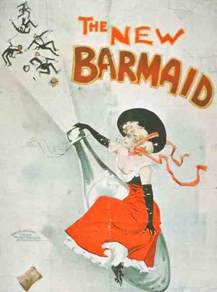 Mainos "The New Barmaid" (väri litho) tekijältä American School