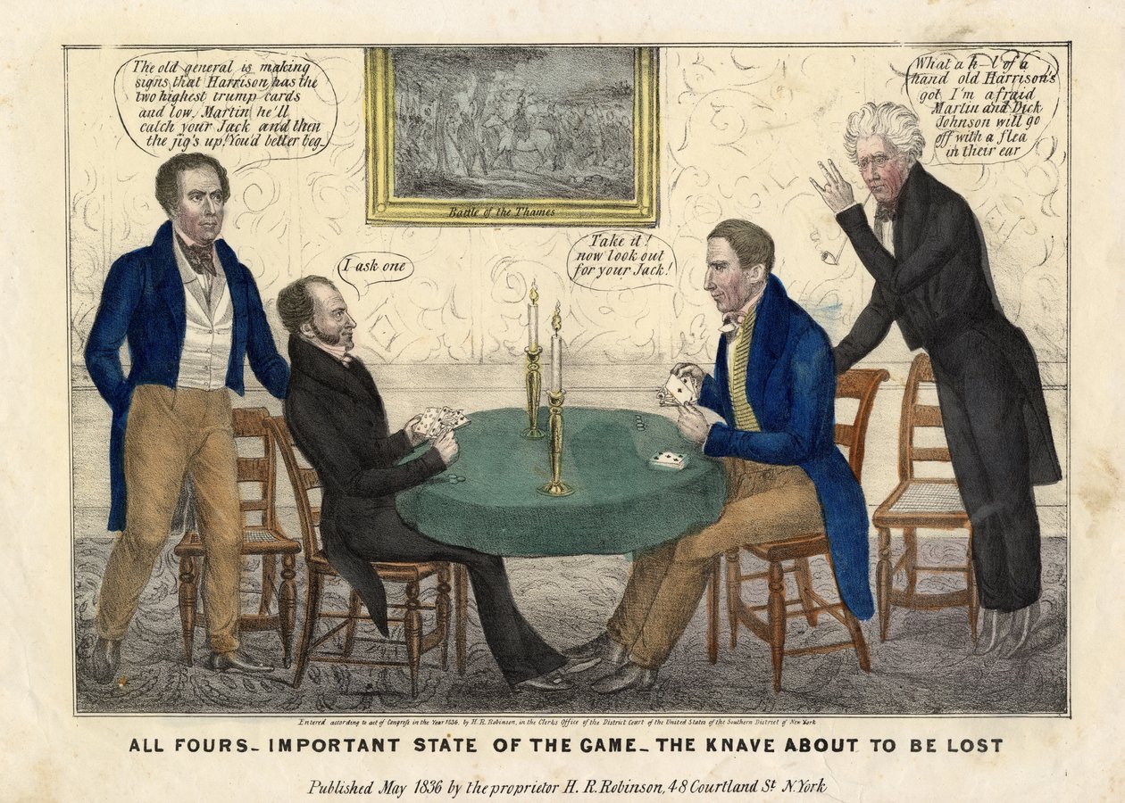 Nelikköin: tärkeä pelitilanne – veitsi häviämässä, 1836 tekijältä American School