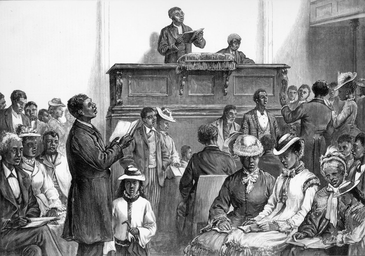 American Sketches: Neekeriyhdistys Washingtonissa, "The Illustrated London News" tekijältä American School