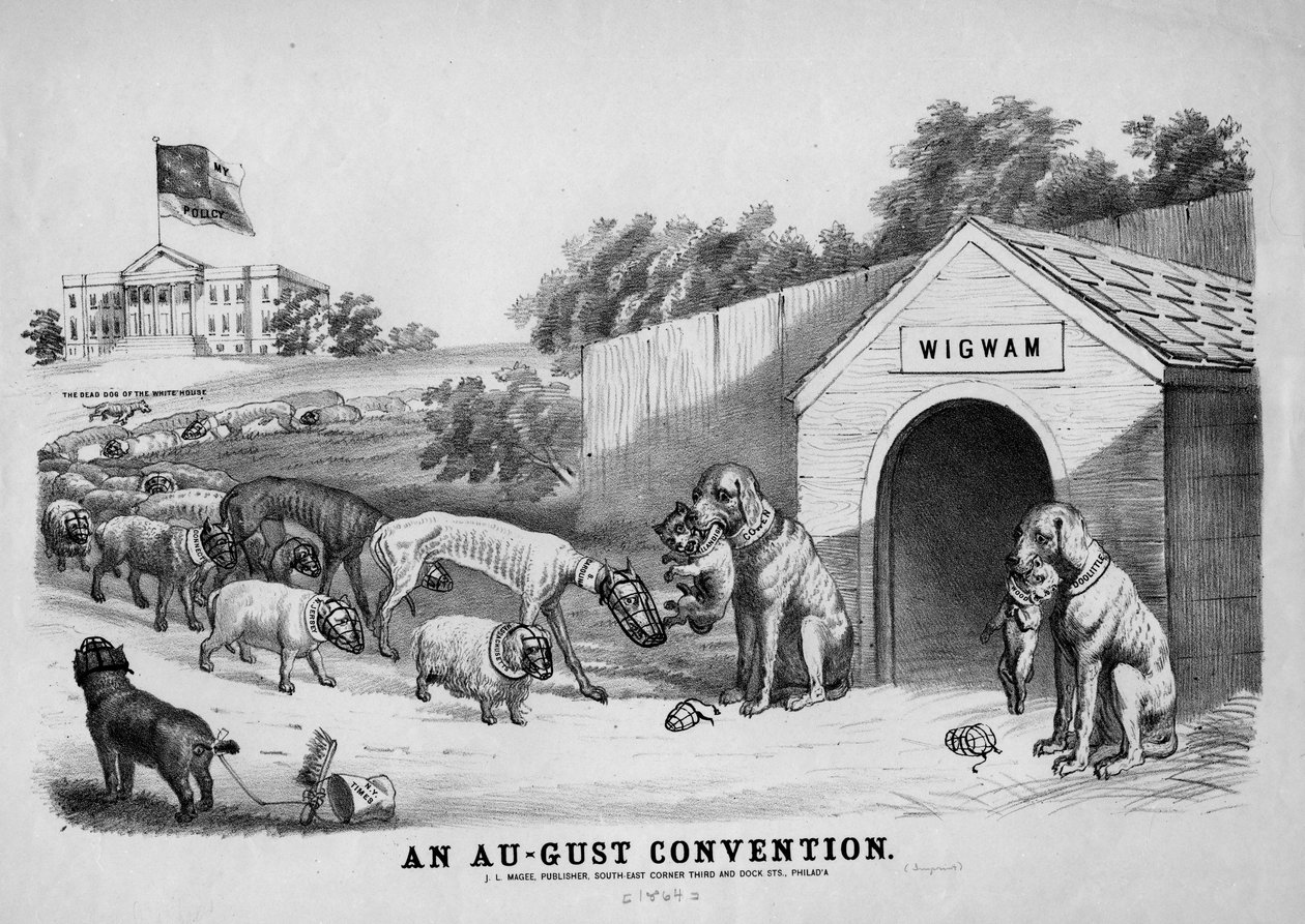 Elokuun konventti, julkaisija J.L. Magee, Philadelphia, n. 1864 tekijältä American School