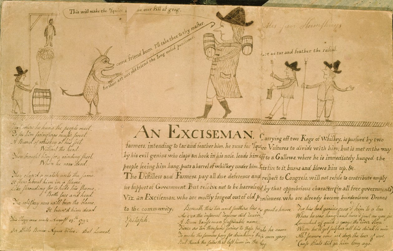 An Exciseman, n. 1790 (piirustus) tekijältä American School