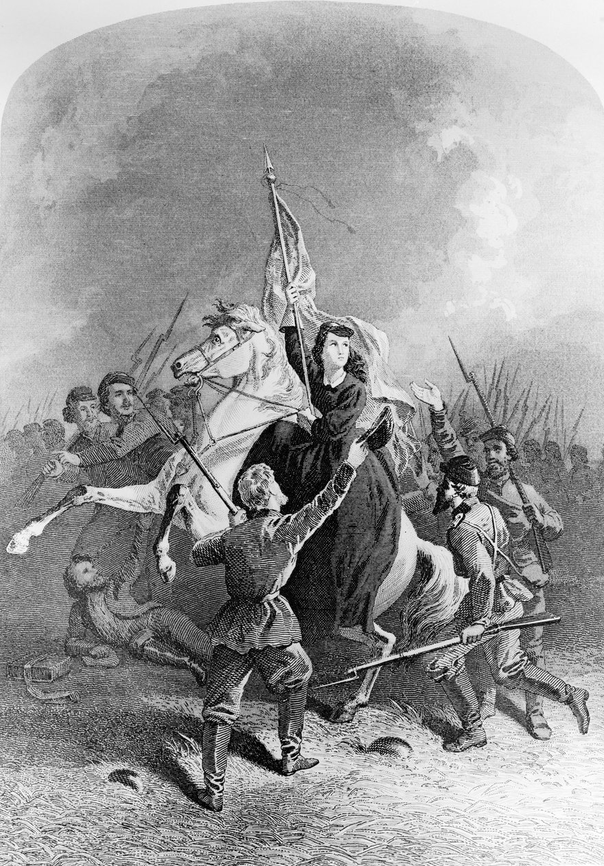 Annie Etheridge Hooksin (1839-1913) kuva naisten työstä sisällissodassa tekijältä American School
