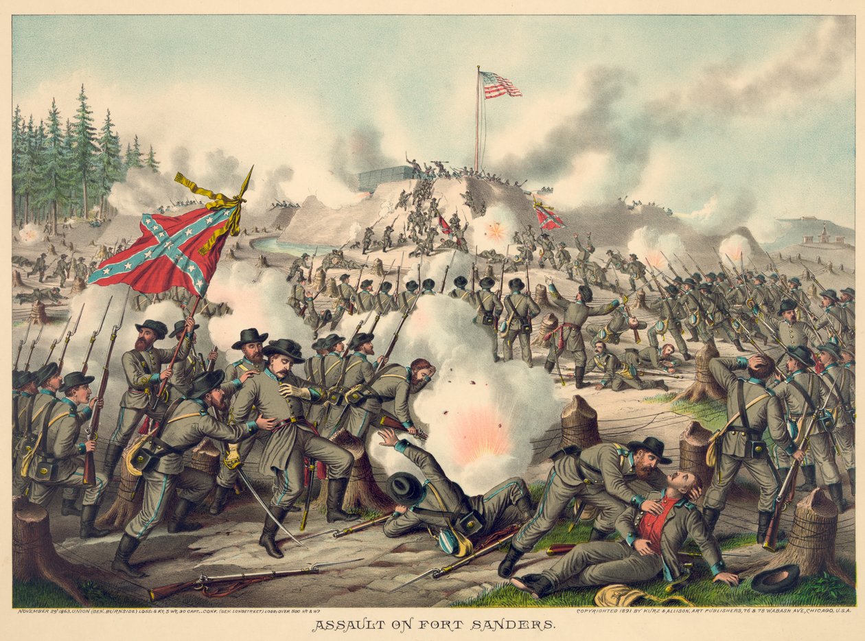 Hyökkäys Fort Sandersiin, pub. Kurz  Allison tekijältä American School