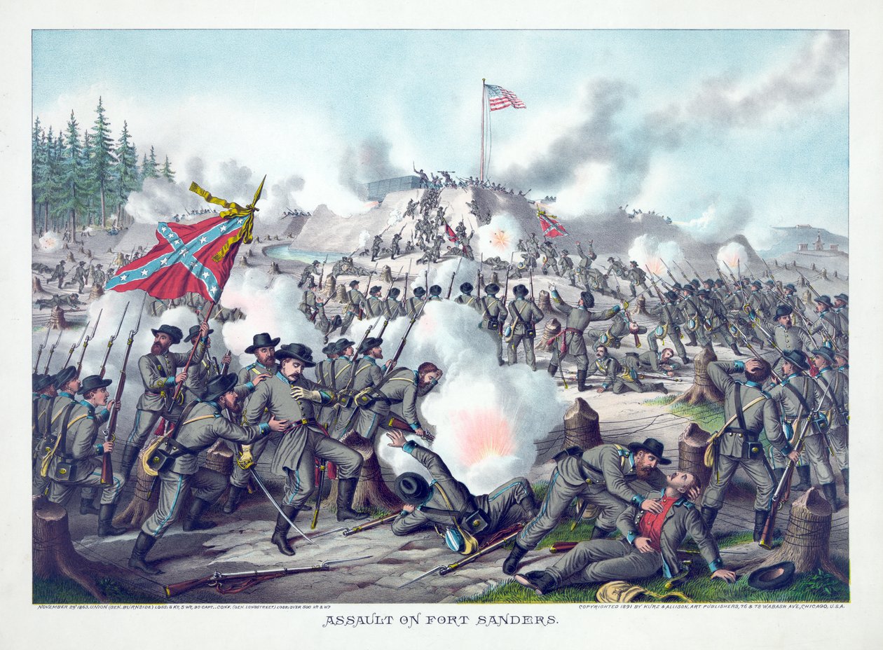 Hyökkäys Fort Sandersiin, pub. Kurz  Allison tekijältä American School