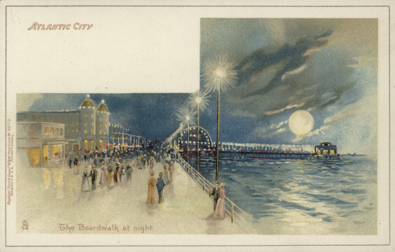 Atlantic City, Boardwalk yöllä (kromoliitti) tekijältä American School