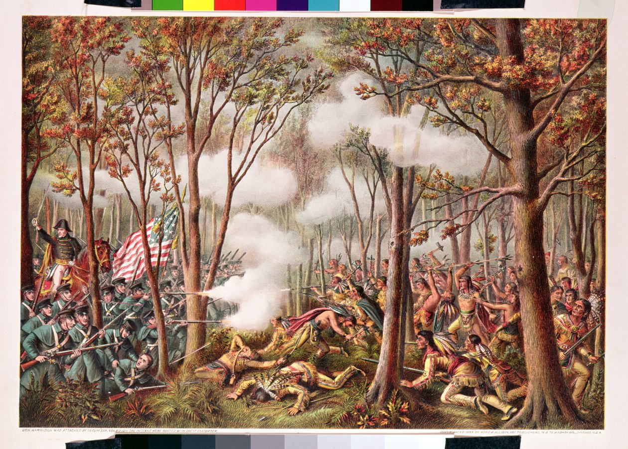 Amerikan alkuperäiskansojen hyökkäys Tippecanoe-joella, Indiana Territoryssa, 7. marraskuuta 1811 tekijältä American School