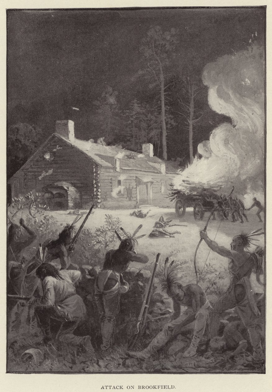 Hyökkäys Brookfieldiin (litografia) tekijältä American School