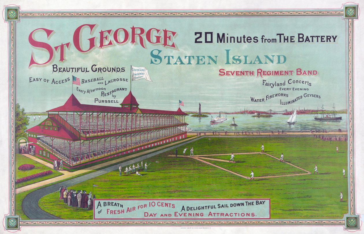 Baseball-kenttä St. George Parkissa Staten Islandilla tekijältä American School