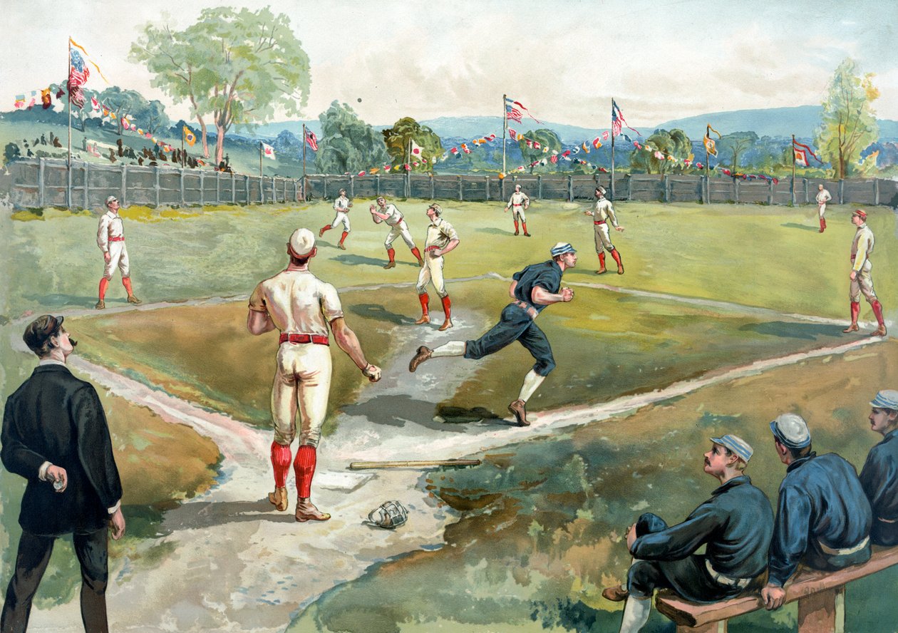 Baseball-ottelu 1891 New Yorkissa tekijältä American School