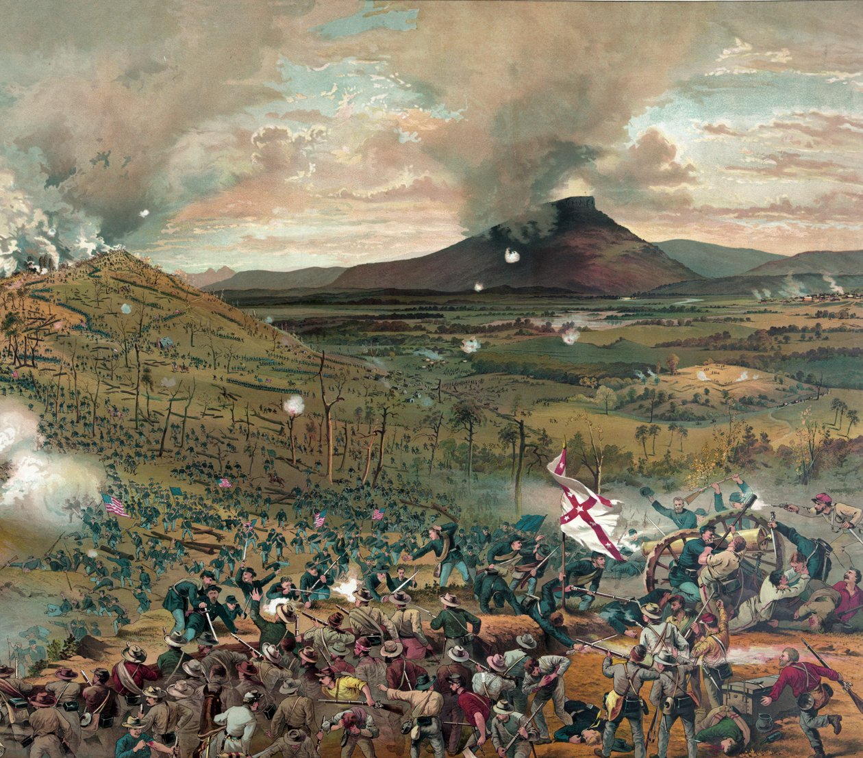 Battle of Mission Ridge, 25. marraskuuta 1863 - annettu kohteliaisuuksien kera ...pub. 1886. tekijältä American School