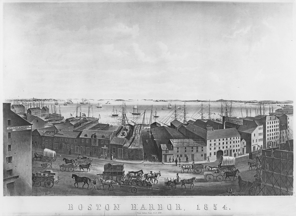 Bostonin satama, 1854 tekijältä American School