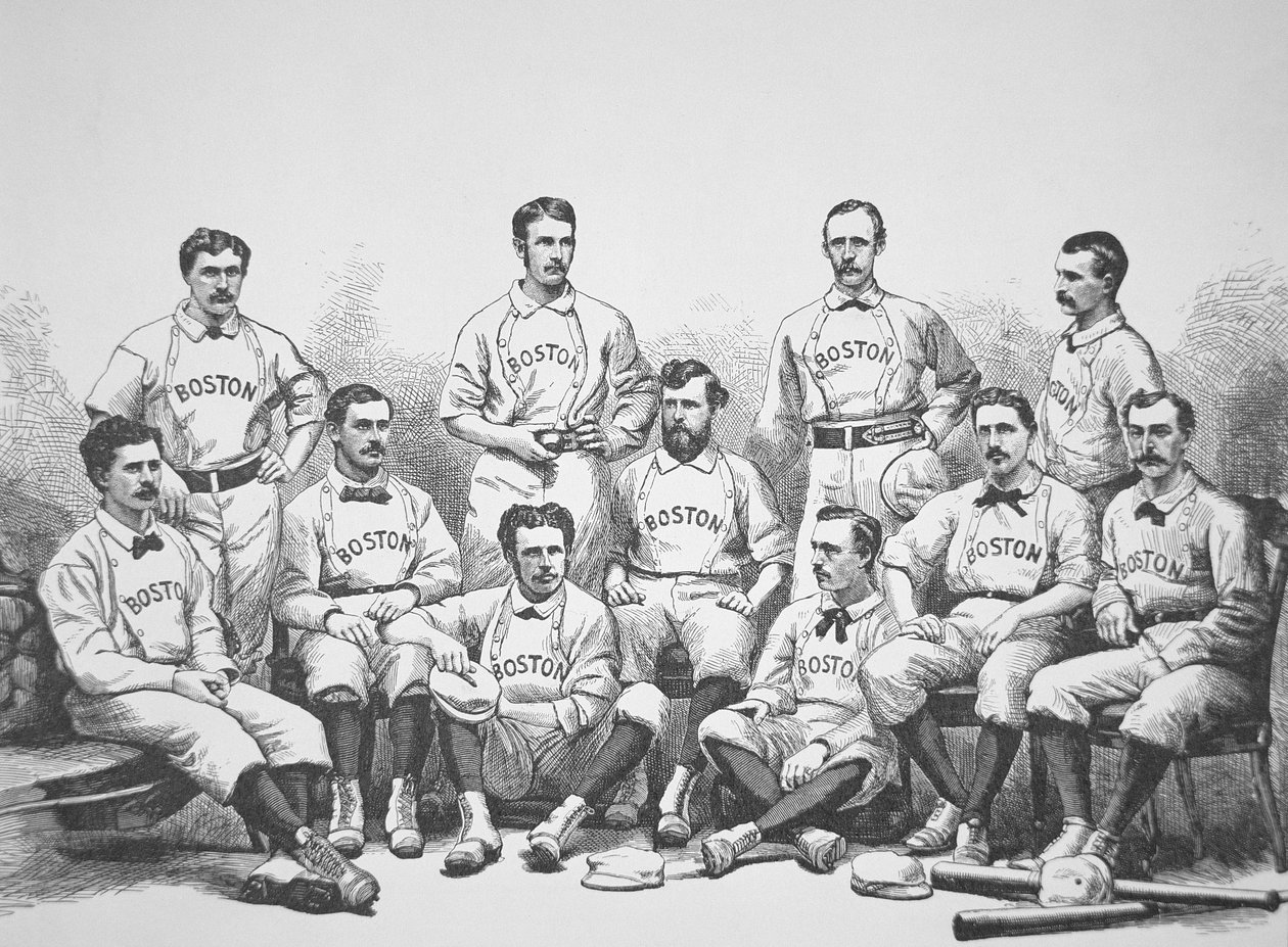 Boston Red Sox, kansalliset mestarit vuonna 1874 (kaiverrus) tekijältä American School